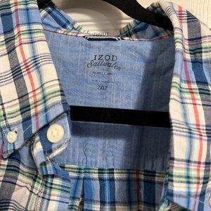 IZOD Saltwater 2XLT Men's Button Shirt